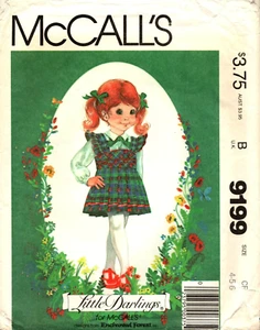 McCall's Little Darlings ~ UNCUT  FF ~ Sizes 4-5-6 ~   Jumper & Blouse - Picture 1 of 4