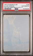 1997 Stadium Club Allen Iverson #126 Yellow Printing Plate 1/1 PSA A