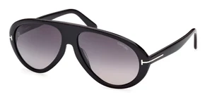 TOM FORD TF 0988 Camillo-02 Sunglasses 01B Black / Gray gradient lenses 60 new - Picture 1 of 4