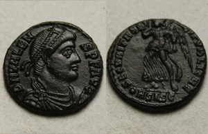 Rare genuine Ancient Roman coin Emperor Valens 364AD Victory Angel wreath Siscia - Picture 1 of 4