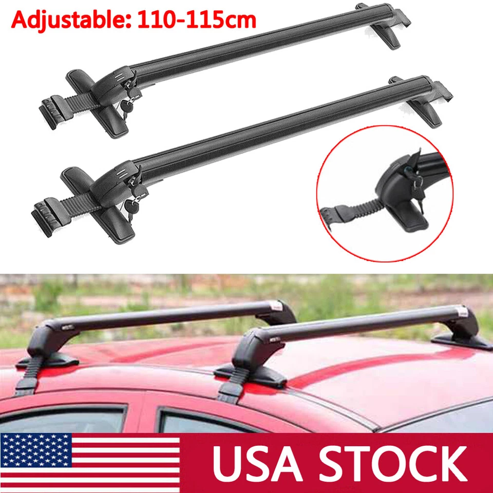 43.3" Car Top Roof Rack Cross Bar Luggage Cargo Carrier + Lock For Mazda 3 Foto 1 de 4