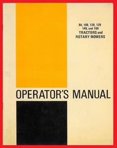 Manual de operador IH International Cub Cadet 86, 108, 128, 129, 149 y 169 - Imagen 1 de 16