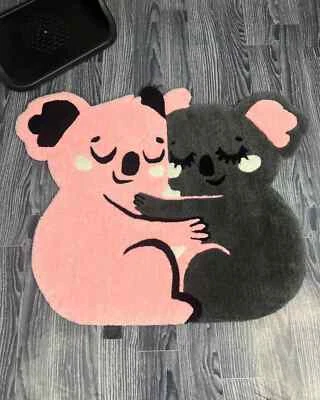 Cute Koala Hug Rug - Handmade Tufted Area Rug, Soft Carpet for Kids Room - Image 1 of 4