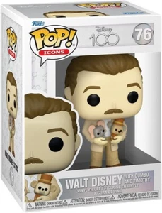 Funko - Iconos POP: Disney 100 - Walt Disney con Dumbo y Timothy Totalmente Nuevo en Caja - Imagen 1 de 3