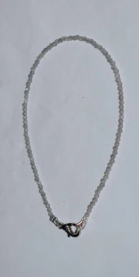 Natural Labradorite Gemstone 2 mm Round Beads 925 Sterling Silver 9"  Bracelets - Image 1 of 4