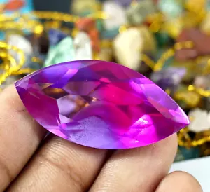 GIE Certified 63 Ct Natural Tourmaline Multi-Color Marquise Shape Loose Gemstone - Picture 1 of 5