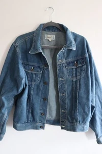 Vintage Unique Denim Jacket, Size XL - Classic Blue Jean, Distressed Look - Picture 1 of 16