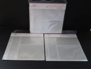 LOT of 3 Packs Doodlebug Storybook Album Protectors PHOTO & RECIPE LAYOUT 8"x8" - Picture 1 of 3