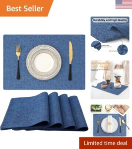 Cloths Placemats for Dining Table Set of 4, Heat Resistant Washable Cotton Li... - Picture 1 of 8
