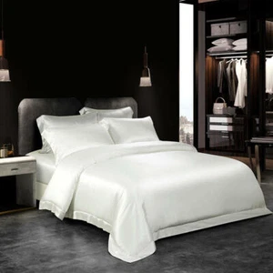 22MM Silk Bedding Set 4pcs 100% Mulberry Silk Quilt Cover Flat Sheet Pillowcases - Picture 1 of 108