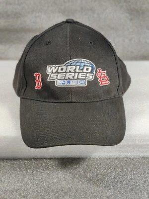 Vtg BOSTON RED SOX CAP  SNAPBACK HAT BLACK WORLD SERIES 2004 TWIN ENTERPRISE NWT - Image 1 of 4