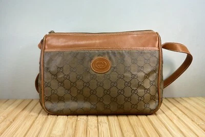 Bolso Bandolera GUCCI GG Supreme Auténtico Vintage Años 80 Coleccionable, Hecho en Italia Foto 1 de 4