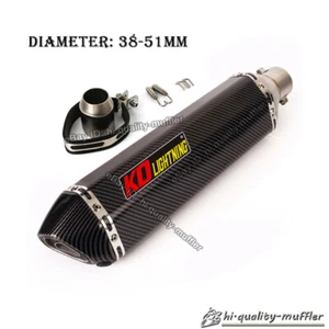 Tubo silenciador de escape universal para motocicleta de calle ATV 465 mm con asesino DB - Imagen 1 de 12