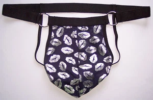 G13 LO ÚLTIMO SEXY HOMBRE CORREAS JOCK Labios Plateados Metálicos Estampado - Imagen 1 de 5
