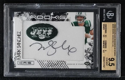 2009 Donruss Rookies & Stars Rookie /141 Mark Sanchez BGS 9.5 GEM MINT Auto RC - Image 1 of 2