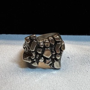 RARE James Avery Vintage Texas Nugget Sterling Silver Ring Size 8  - Picture 1 of 7