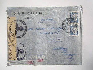 1942 CENSORED PORTUGAL to NORWAY COVER - Picture 1 of 2