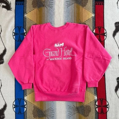 Vintage 90s Champion Reverse Weave Grand Hotel Crewneck Sweatshirt Size Large - Image 1 of 4