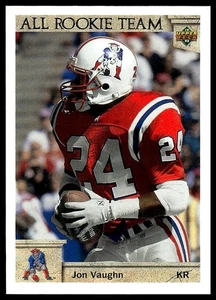 Jon Vaughn *TODO EL EQUIPO NOVATO* 1992 cubierta superior #55 - Imagen 1 de 2