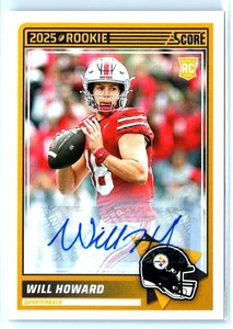 2025 Puntuación #3 Will Howard Rookie Firma Autógrafo RC - Imagen 1 de 2