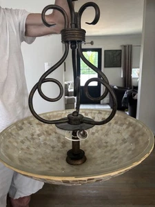 Quoizel 3 Light  Pendant, Monterey Mosaic w/ Malaga Finish, 28"Hx23.5"Lx23.5"W - Picture 1 of 7