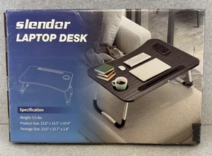 Slendor Laptop Desk Portable Foldable Table Green USB Ports Bed Tray Study Table - Picture 1 of 8