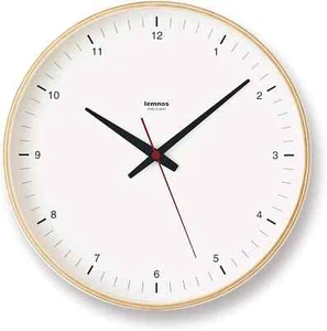 Lemnos Wall Clock Analog Natural Colored Wood Plywood Clock T1-017 - Picture 1 of 6