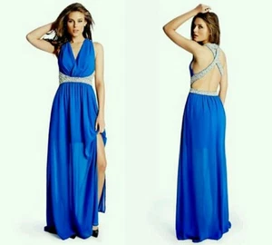 NWT $298 Guess by Marciano blue Danica Embellished Long Gown dress size 6 - Picture 1 of 5