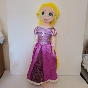 Rapunzel Disney Store 20 Zoll Plüschpuppe verworrener Film lila Kleid - Bild 1 von 8