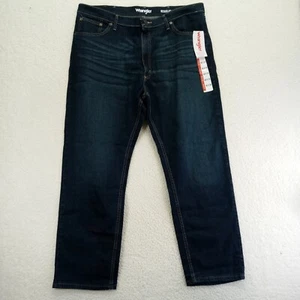 Wrangler Regular Fit Flex Jeans Mens 40x30 Straight Cotton Blend Dark NWT - Picture 1 of 9
