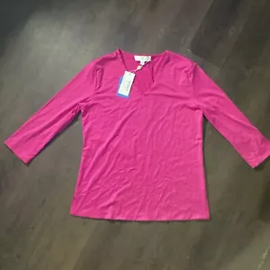 Jean Pierre Klifa Womens Hot Pink Long Sleeve Shirt Size M - Picture 1 of 8