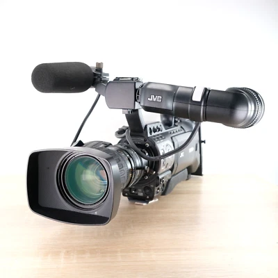 JVC GY-HM750 ProHD ENG Shoulder Camcorder V Mount w/ Canon 14x Lens HM750E PAL - Image 1 of 4