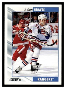 1992 Score  #71 Adam Graves - New York Rangers