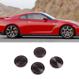 4 PIEZAS cubierta decorativa de buje de rueda de aleación negra para Nissan GTR R35 2008-2016 - Imagen 1 de 5