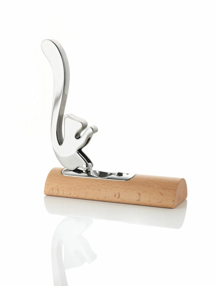 Alessi AB13 Scoiattolo Nutcracker in 18/10 stainless steel & wood Andrea Branzi - Image 1 of 1