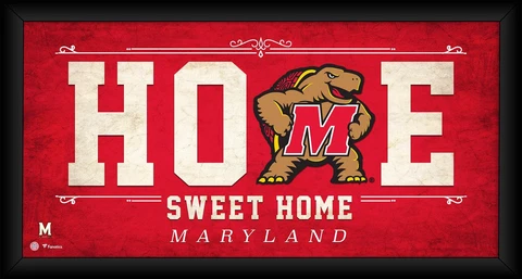Maryland Terrapins Framed 10" x 20" Home Sweet Home Collage Cover