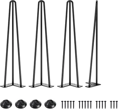 Horquilla Patas de Mesa 24 Pulgadas, 1/2"" de Diámetro 3 Varillas, Metal Hogar Hágalo Usted Mismo Proyectos... Foto 1 de 4