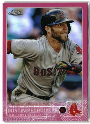 Dustin Pedroia 2015 Topps Chrome #172 Pink Refractor Boston Red Sox - Image 1 of 2