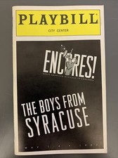 BOYS FROM SYRACUSE May 1999 NY City Center ENCORES Playbill! REBECCA LUKER Danny