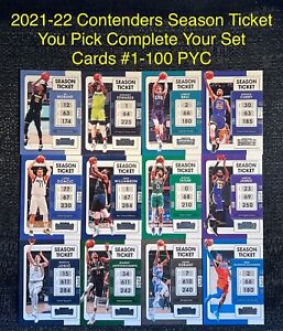2021-22 Contenders Basketball Season Ticket You Pick Card Complete Your Set PYC
