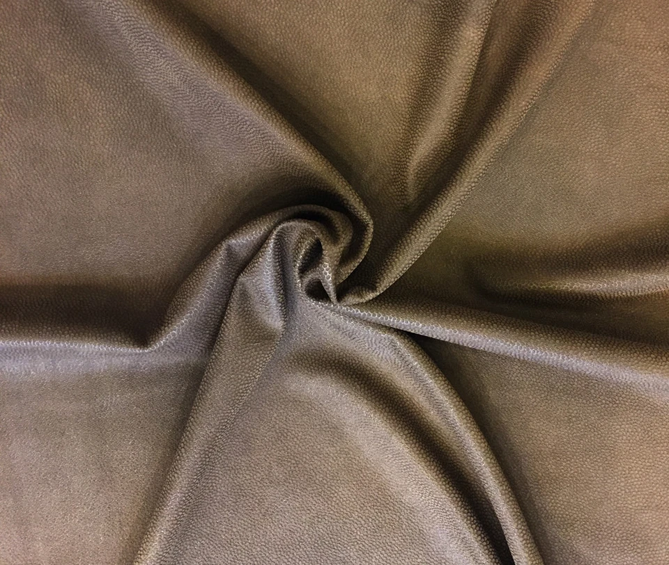Soft Brown Suede Leather Hide Textured Grain Upholstery Bookbinding Craft Fabric - Image 1 of 4
