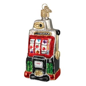 Antiguo Mundo Navidad MÁQUINA TRAGAMONEDAS (44038) Adorno Vidrio con Caja OWC - Imagen 1 de 2