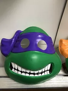 TMNT TEENAGE MUTANT NINJA TURTLES Donatello THEMA KINDERGRÖSSE HALLOWEEN MASKE Vintage - Bild 1 von 1