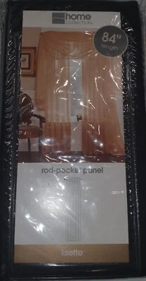 JCPenny Home Collection 60"x84" Rod-Pocket Panel Lisette en Negro Foto 1 de 2