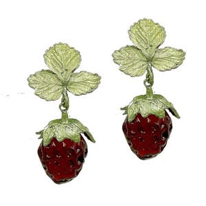 MICHAEL MICHAUD Spring Strawberry Earrings - Post Earrings 3669 BZ - Picture 1 of 1