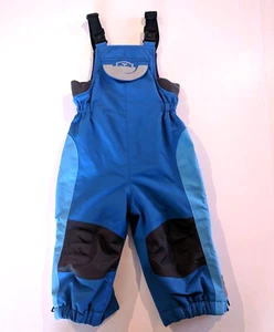 Pantalones de nieve rellenos de plumón Spotty Otter Dungaroos para niños pequeños talla 6-12 meses azules - Imagen 1 de 3