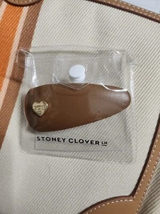 Stoney Clover Lane Vegan Leather Brown barrette - Picture 1 of 5