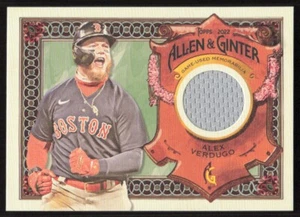 2022 Topps Allen & Ginter Full-Size Relics Alex Verdugo Boston Red Sox #AGRA-AV - Picture 1 of 2