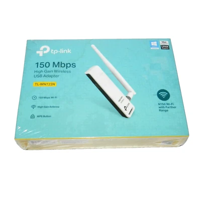 TP-Link TL-WN722N 150mbps High Gain Wireless USB Adapter New Sealed - Image 1 of 4