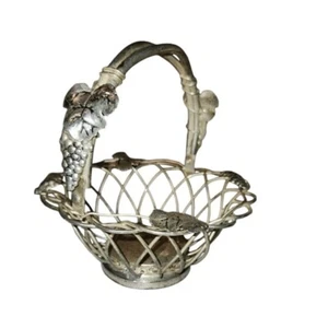 Godinger Silver Art Grape Vine Basket Bowl Candy Dish Decor Vintage - Picture 1 of 6